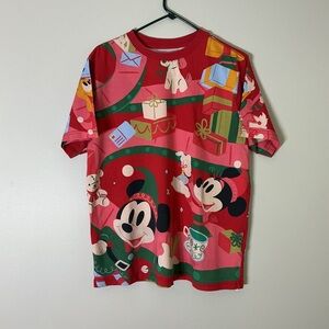 Disney Red and Pink Christmas Graphic Tee